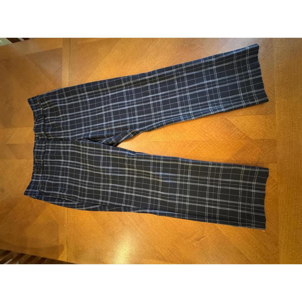 Black and White Plaid Women's Casual Pants